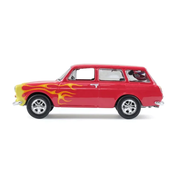 Manufacturer_Greenlight Collectibles Cars & Suvs<1/64 1963 Volkswagen Type 3 Panel Van, Flames, Club Vee-Dub Series 21