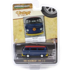 Manufacturer_Greenlight Collectibles Cars & Suvs<1/64 1968 Volkswagen Type 2 T2, Vintage Ad Cars Series 10