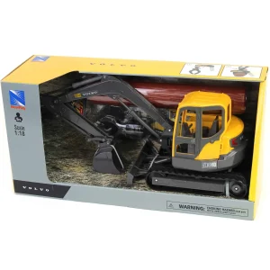 Manufacturer_New Ray Toys Inc. Excavators<1/18 Volvo ECR88D Excavator with Interchangeable Parts