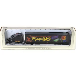 Manufacturer_SpecCast Box Trucks & Trailers<1/64 Volvo VNL 770 Semi with Pontiac Grand Prix Racing Box Trailer