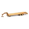 Manufacturer_Greenlight Collectibles Lowboys & Flatbeds<1/64 Weathered Gooseneck Trailer with Red & White Conspicuity Stripes, Hobby Exclusive