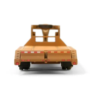 Manufacturer_Greenlight Collectibles Lowboys & Flatbeds<1/64 Weathered Gooseneck Trailer with Red & White Conspicuity Stripes, Hobby Exclusive
