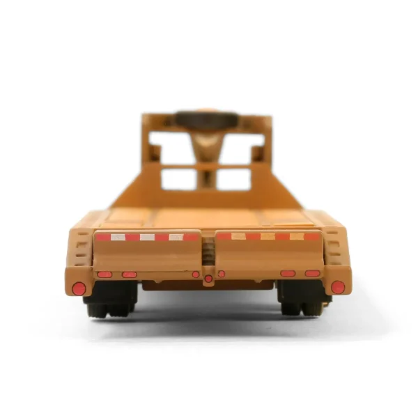 Manufacturer_Greenlight Collectibles Lowboys & Flatbeds<1/64 Weathered Gooseneck Trailer with Red & White Conspicuity Stripes, Hobby Exclusive
