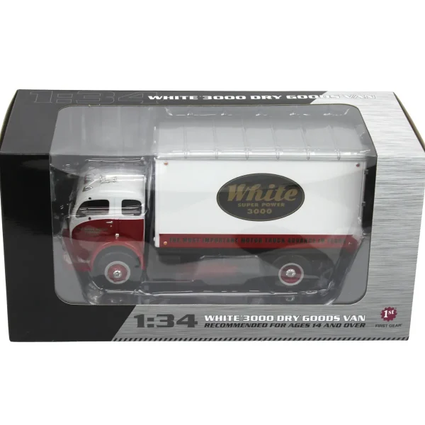 Manufacturer_First Gear, Inc. Box Trucks & Trailers<1/34 1953 White 3000 COE Delivery Van, White Super Power Decals, by First Gear