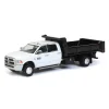 Manufacturer_Greenlight Collectibles Dump Trucks<1/64 White 2018 Ram 3500 Dually with Black Dump Bed, Outback Toys Exclusive