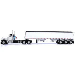 Manufacturer_DCP by First Gear Agricultural Trucks<1/64 White & Black Peterbilt 379 Day Cab with Lode King Grain Trailer, DCP by First Gear