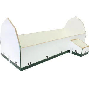 Outback Toys Wooden Barns & Large Accessories<1/64 White & Forest Green 60ft x 120ft Wooden Dairy Barn with Milk House