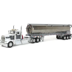 Manufacturer_DCP by First Gear Tanker Trucks<1/64 White & Gray Kenworth W900L Day Cab with Walinga Bulk Feed Tank Trailer, DCP by First Gear