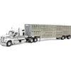 Manufacturer_DCP by First Gear Agricultural Trucks<1/64 White & Gray Kenworth W990 with Wilson Silverstar Livestock Trailer, DCP by First Gear