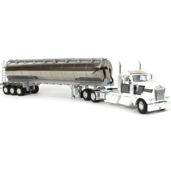 Manufacturer_DCP by First Gear Tanker Trucks<1/64 White & Gray Kenworth W900L Day Cab with Walinga Bulk Feed Tank Trailer, DCP by First Gear