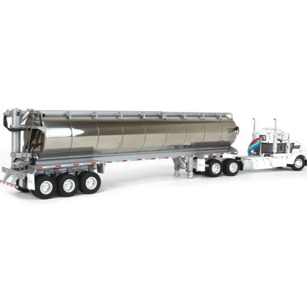 Manufacturer_DCP by First Gear Tanker Trucks<1/64 White & Gray Kenworth W900L Day Cab with Walinga Bulk Feed Tank Trailer, DCP by First Gear