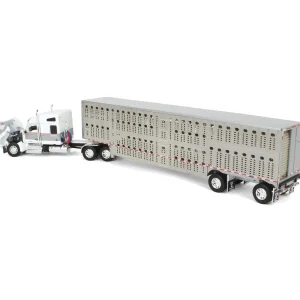 Manufacturer_DCP by First Gear Agricultural Trucks<1/64 White & Gray Kenworth W990 with Wilson Silverstar Livestock Trailer, DCP by First Gear