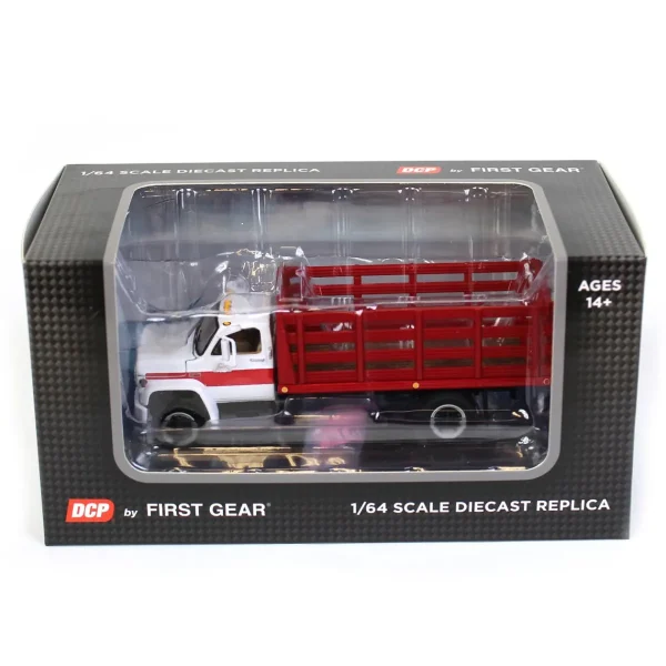 Manufacturer_DCP by First Gear Tow & Straight Trucks<1/64 White & Red 1970s GMC 6500 Stake Truck, DCP by First Gear