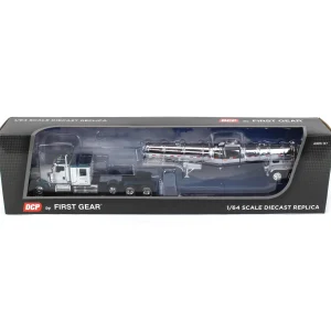 Manufacturer_DCP by First Gear Tanker Trucks<1/64 White & Teal Kenworth W900L w/ Chrome Polar Tandem-Axle Deep Drop Tank Trailer, DCP by First Gear