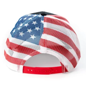 Outback Toys Agco, Allis, Massey & More<White Farm Equipment Logo Hat with Flag Mesh