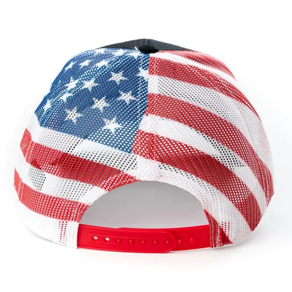 Outback Toys Agco, Allis, Massey & More<White Farm Equipment Logo Hat with Flag Mesh