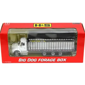Manufacturer_SpecCast Agricultural Trucks<1/64 White International 8600 with H&S Big Dog 1226 Forage Box