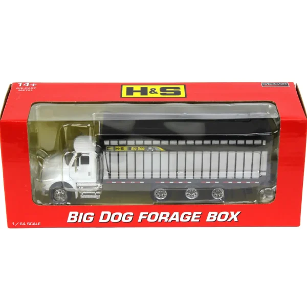 Manufacturer_SpecCast Agricultural Trucks<1/64 White International 8600 with H&S Big Dog 1226 Forage Box
