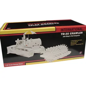 Manufacturer_First Gear, Inc. Crawlers & Dozers<1/25 White International TD-25 Crawler with Sheep’s Foot Compactor by First Gear