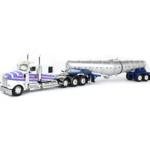 Manufacturer_DCP by First Gear Tanker Trucks<1/64 White Kenworth W900L with Polar Deep Drop Trailer, Owner Operator, DCP by First Gear