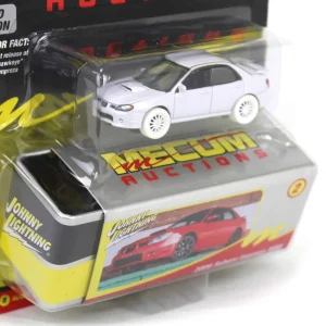 Manufacturer_Johnny Lightning Cars & Suvs<White Lightning Chase ~ 1/64 2006 Subaru Impreza WRX, White, Mecum Auctions, Johnny Lightning Collector Tin Series 15