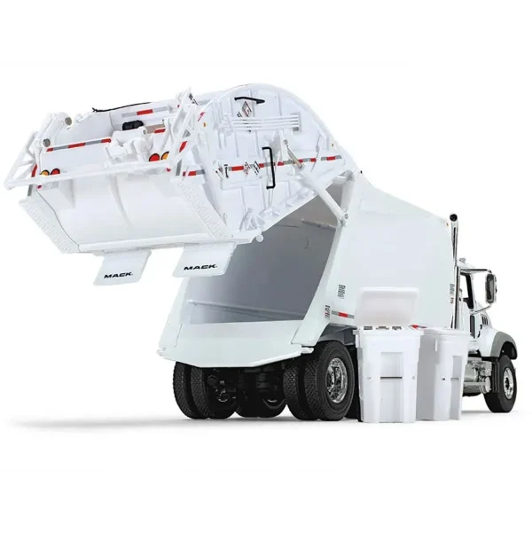 Manufacturer_First Gear, Inc. Tow & Straight Trucks<1/34 White Mack Granite MP w/ McNeilus Rear Load Refuse Truck & Trash Cans