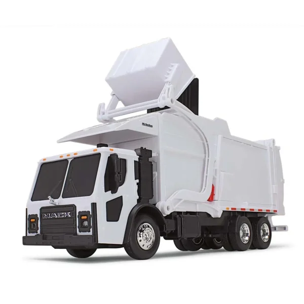 Manufacturer_First Gear, Inc. Tow & Straight Trucks<1/25 White Mack LR Garbage Truck w/ McNeilus Meridian Loader & Dumpster (Includes Lights & Sounds!)