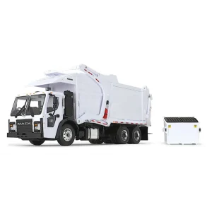 Manufacturer_First Gear, Inc. Tow & Straight Trucks<1/34 White Mack LR w/ McNeilus Meridian Front Loader & Dumpster