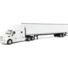 Manufacturer_SpecCast Box Trucks & Trailers<1/64 White Peterbilt 579 Sleeper & White Trailer w/ Single Rear Door by SpecCast