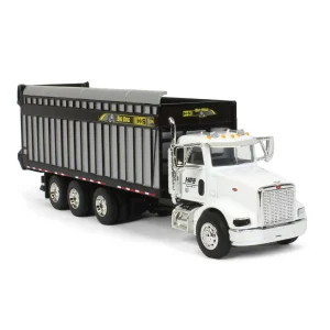 Manufacturer_SpecCast Agricultural Trucks<1/64 White Peterbilt 385 with H&S Big Dog 1226 Forage Box, Exclusive HFE Edition