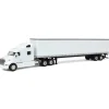 Manufacturer_SpecCast Box Trucks & Trailers<1/64 White Peterbilt 387 with Sleeper and 53' Trailer with Single Rear Door