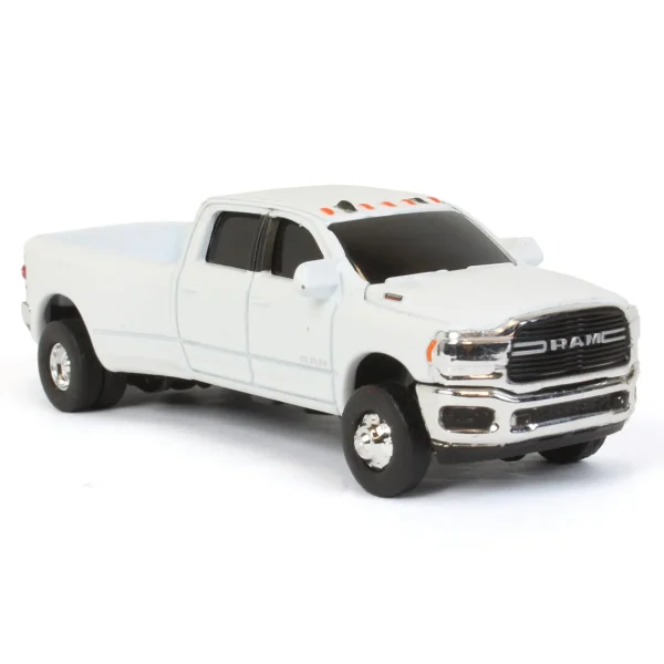 Manufacturer_ERTL Pickup Trucks<1/64 White RAM 3500 Die-cast Dually Pickup, ERTL Collect N Play
