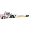 Manufacturer_DCP by First Gear Lowboys & Flatbeds<1/64 White Western Star 4900 36in Vintage Sleeper w/ Rogers Vintage Lowboy Trailer, DCP by First Gear