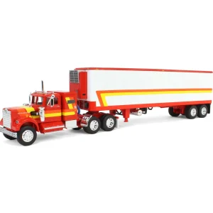 Manufacturer_DCP by First Gear Box Trucks & Trailers<1/64 White Western Star 4900 with Vintage Reefer Trailer, DCP by First Gear