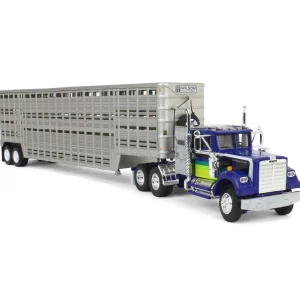 Manufacturer_DCP by First Gear Agricultural Trucks<1/64 White Western Star 4900 with Vintage Wilson Livestock Trailer, DCP by First Gear