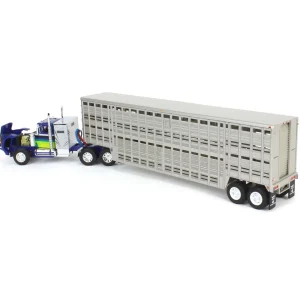 Manufacturer_DCP by First Gear Agricultural Trucks<1/64 White Western Star 4900 with Vintage Wilson Livestock Trailer, DCP by First Gear