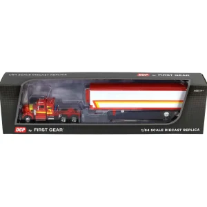 Manufacturer_DCP by First Gear Box Trucks & Trailers<1/64 White Western Star 4900 with Vintage Reefer Trailer, DCP by First Gear