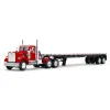 Manufacturer_DCP by First Gear Lowboys & Flatbeds<1/64 White Western Star Day Cab with 48ft Utility Flatbed Trailer, Viper Red, DCP by First Gear