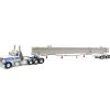 Manufacturer_DCP by First Gear Lowboys & Flatbeds<1/64 White/Blue Peterbilt 389 w/ ERMC Hydra-Steer Trailer & Bridge Beam Load, DCP by First Gear
