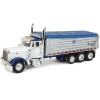 Manufacturer_DCP by First Gear Dump Trucks<1/64 White/Blue Peterbilt 379 w/ Tri-axle Chrome MAC Dump Body, DCP by First Gear