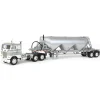 Manufacturer_DCP by First Gear Tanker Trucks<1/64 White-Freightliner Cabover w/ Tandem-Axle Pneumatic Tanker, White & Gray, DCP by First Gear