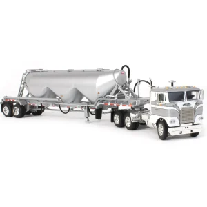 Manufacturer_DCP by First Gear Tanker Trucks<1/64 White-Freightliner Cabover w/ Tandem-Axle Pneumatic Tanker, White & Gray, DCP by First Gear