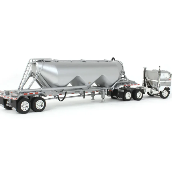 Manufacturer_DCP by First Gear Tanker Trucks<1/64 White-Freightliner Cabover w/ Tandem-Axle Pneumatic Tanker, White & Gray, DCP by First Gear