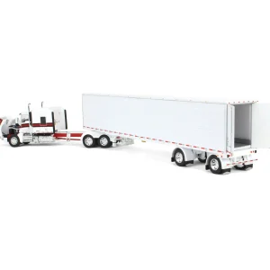 Manufacturer_DCP by First Gear Box Trucks & Trailers | Lowboys & Flatbeds<1/64 White/Red Kenworth T660 with Spread Axle Reefer Trailer, DCP by First Gear