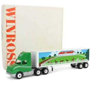 Manufacturer_WINROSS Box Trucks & Trailers<1/64 Winross 1991 Louisville Green Semi with Horse Farm Box Trailer