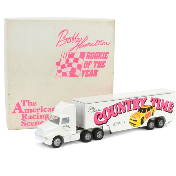 Manufacturer_WINROSS Box Trucks & Trailers<1/64 Winross Bobby Hamilton Country Time Racing Semi with Box Trailer