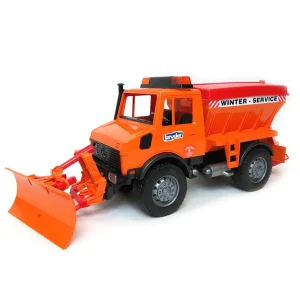 Manufacturer_Bruder Toys Dump Trucks<1/16 Winter/Service Spreader Truck with Snow Blade by Bruder