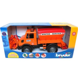 Manufacturer_Bruder Toys Dump Trucks<1/16 Winter/Service Spreader Truck with Snow Blade by Bruder