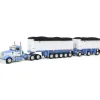 Manufacturer_DCP by First Gear Dump Trucks<1/64 Wisteria/White Kenworth W900L with 31ft & 20ft End Dump Trailers, DCP by First Gear