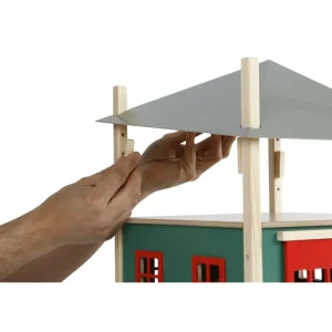 Outback Toys Wooden Barns & Large Accessories<1/32 Wooden Hay Barn with Loft and Adjustable Roof by Kids Globe